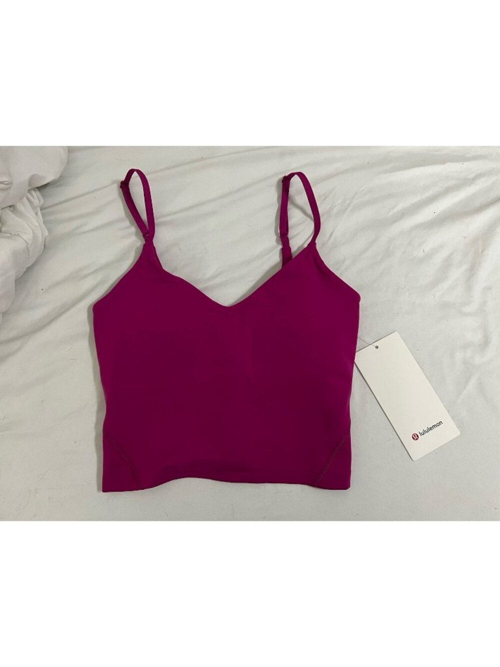 NWT Lululemon Align Cropped Cami Tank A/B Cup Size 2 Ripened Raspberry